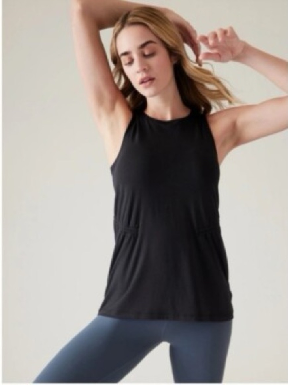 NWT Athleta Air Out Cinch Tank in black SIZE SMALL